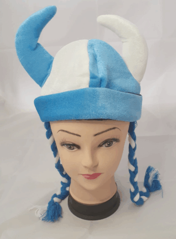 SOMBRERO VIKINGO ALGODON C/TRENZAS X1