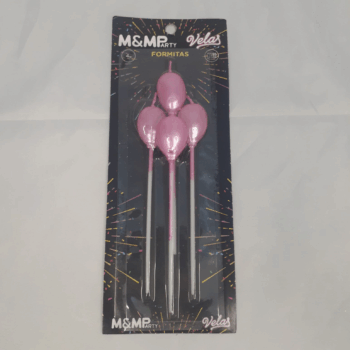 VELA FORMITA GLOBO FUCSIA 16CM X4