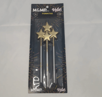 VELA FORMITA ESTRELLA ORO 16CM X4