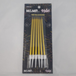 VELA METALIZADAS 13CM DORADA X6
