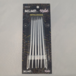 VELA METALIZADAS 13CM PLATA X6