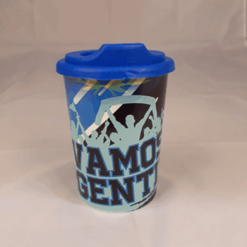 VASO 300CC ESTAM MUNDIAL NIÑO C/TAPA X1