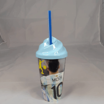 VASO 400CC C/TAPA HELADO Y SORB X1