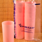 VASO TRAGO LARGO PP ROSA PASTEL X10