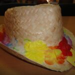 GORRO PANAMA C/FLORES X1