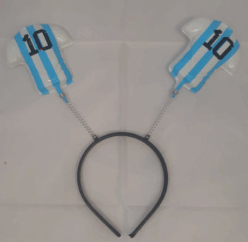 VINCHA RESORTE CAMISETA ARG X6