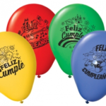 GLOBO 9" FELIZ CUMPLE PRT X50