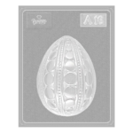 MOLDE HUEVO CIRCULOS Y TIRAS 16CM X1