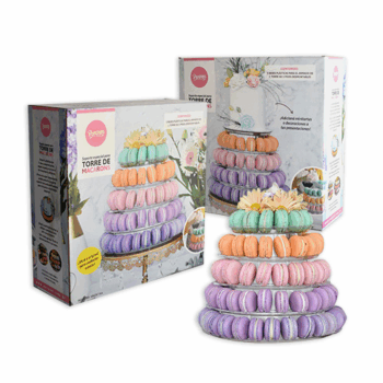 SOPORTE PLASTICO TORRE MACARONS X1