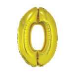 GLOBO METALIZADO 86CM DORADO NRO 0 X1