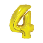 GLOBO METALIZADO 86CM DORADO NRO 4 X1