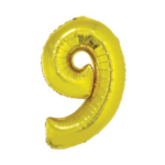 GLOBO METALIZADO 86CM DORADO NRO 9 X1