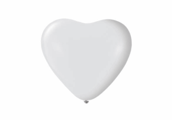 GLOBO CORAZON BLANCO STANDARD 12" X25
