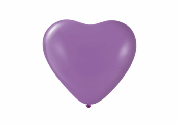 GLOBO CORAZON LILA STANDARD 12" X25