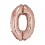 GLOBO METALIZADO 36CM ROSA GOLD NRO 0 X1
