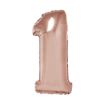 GLOBO METALIZADO 36CM ROSA GOLD NRO 1 X1