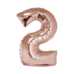 GLOBO METALIZADO 36CM ROSA GOLD NRO 2 X1