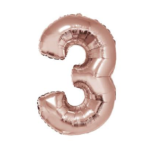 GLOBO METALIZADO 36CM ROSA GOLD NRO 3 X1