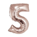 GLOBO METALIZADO 36CM ROSA GOLD NRO 5 X1