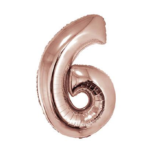 GLOBO METALIZADO 36CM ROSA GOLD NRO 6 X1