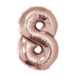 GLOBO METALIZADO 36CM ROSA GOLD NRO 8 X1