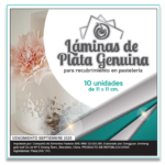 LAMINA COMESTIBLE PLATA 11X11CM X10