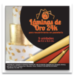 LAMINA COMESTIBLE GOLD LEAF 9.2X9.2CM X5