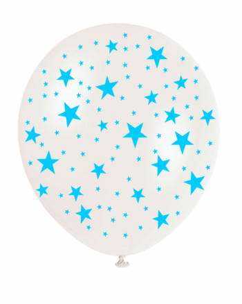 GLOBO 12" IMPRESO ESTRE CELESTE X12