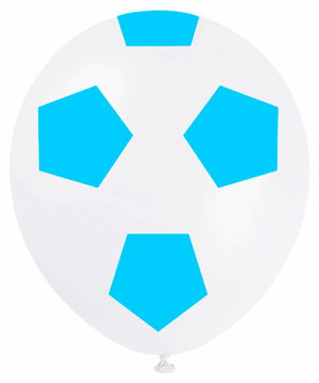 GLOBO 12" FUTBOL GAJOS CTE C/BCO X12