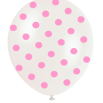 GLOBO 12" CRISTAL LUN ROSA X12