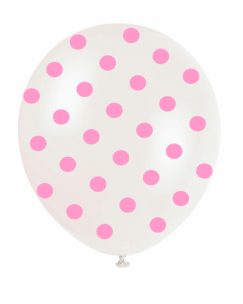 GLOBO 12" CRISTAL LUN ROSA X12