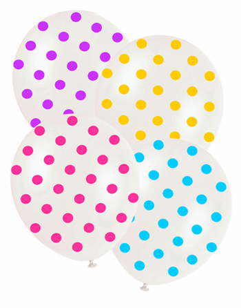 GLOBO 12" LUNARES MULTICOLOR X12