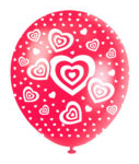 GLOBO 12" LLUVIA DE CORAZONES X12