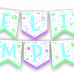 BANDERIN FELIZ CUMPLE PASTEL X1