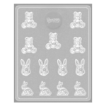 MOLDE PLACA OSITOS Y CONEJOS X1