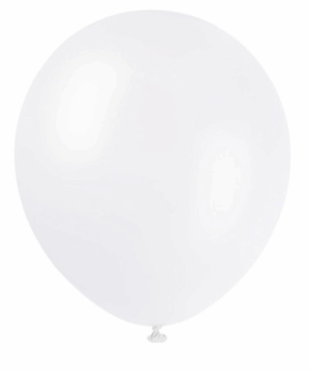 GLOBO 12" PERLADO BCO X10