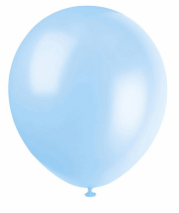 GLOBO 12" PERLADO CELESTE X10