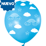 GLOBO 12" IMPRE NUBES CELESTE X12