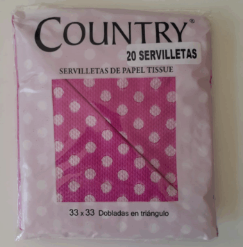SERVILLETA TRIANG FUCSIA LUNA BCOS X20