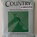 SERVILLETAS COUNTRY VERDE 33X33CM X20