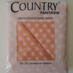 SERVILLETA TRIANG SALMON LUNA BCOS X20