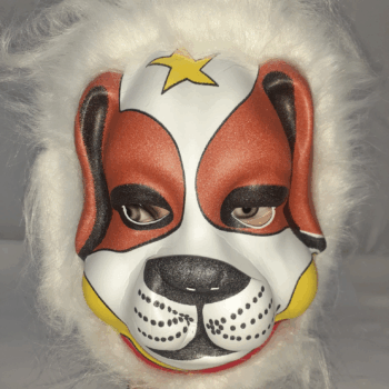 CARETA GOMA EVA PERRO C/PELO X1