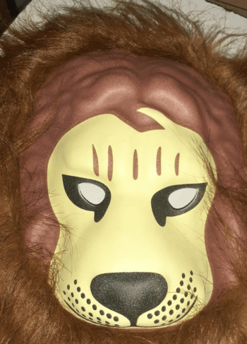 CARETA LEON GOMA EVA C/PELO X1