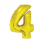 GLOBO NRO 4 METAL 80CM DORADO X1