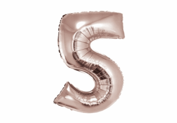 GLOBO NRO 5 METAL 40CM ROSA GOLD X1