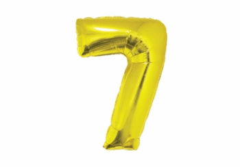 GLOBO NRO 7 METAL 40CM DORADO X1