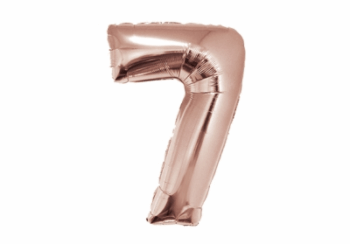 GLOBO NRO 7 METAL 40CM ROSA GOLD X1