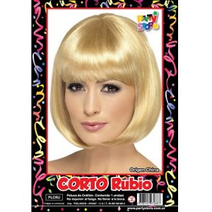 PELUCA LACIA CORTA RUBIA X1