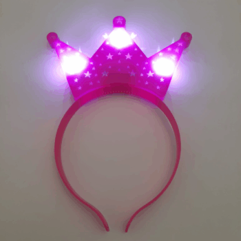 VINCHA CORONA ESTRELLITAS CALADAS C/LUZ X1