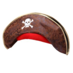 SOMBRERO PIRATA SIMIL CUERO X1